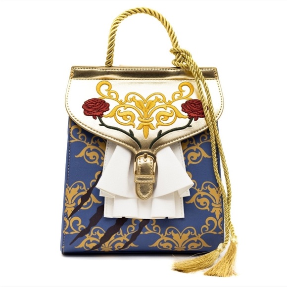 Disney Beauty & The Beast Cosplay Tapestry Mini Backpack Danielle Nicole NWOT - Picture 1 of 12